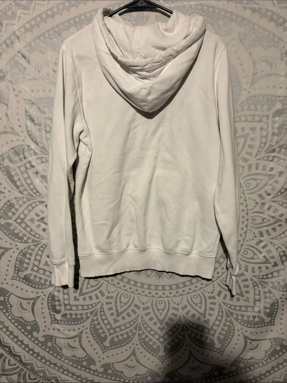 The North Face Men's Small White Half Dome Logo Pullover Hoodie Circular Design